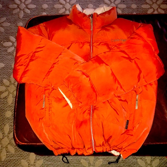 CALVIN KLEIN WATERFOWL DUCK DOWN REVERSIBLE PUFFER